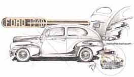 Study in Post-War Design - 48 Ford Sedan