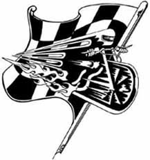 Speeding Harley With Checkered Flag